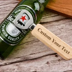 Personalized Engraved Wood Handle Bottle Openers