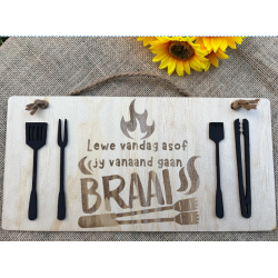 Lewe vandag as of jy vannaand gaan braai